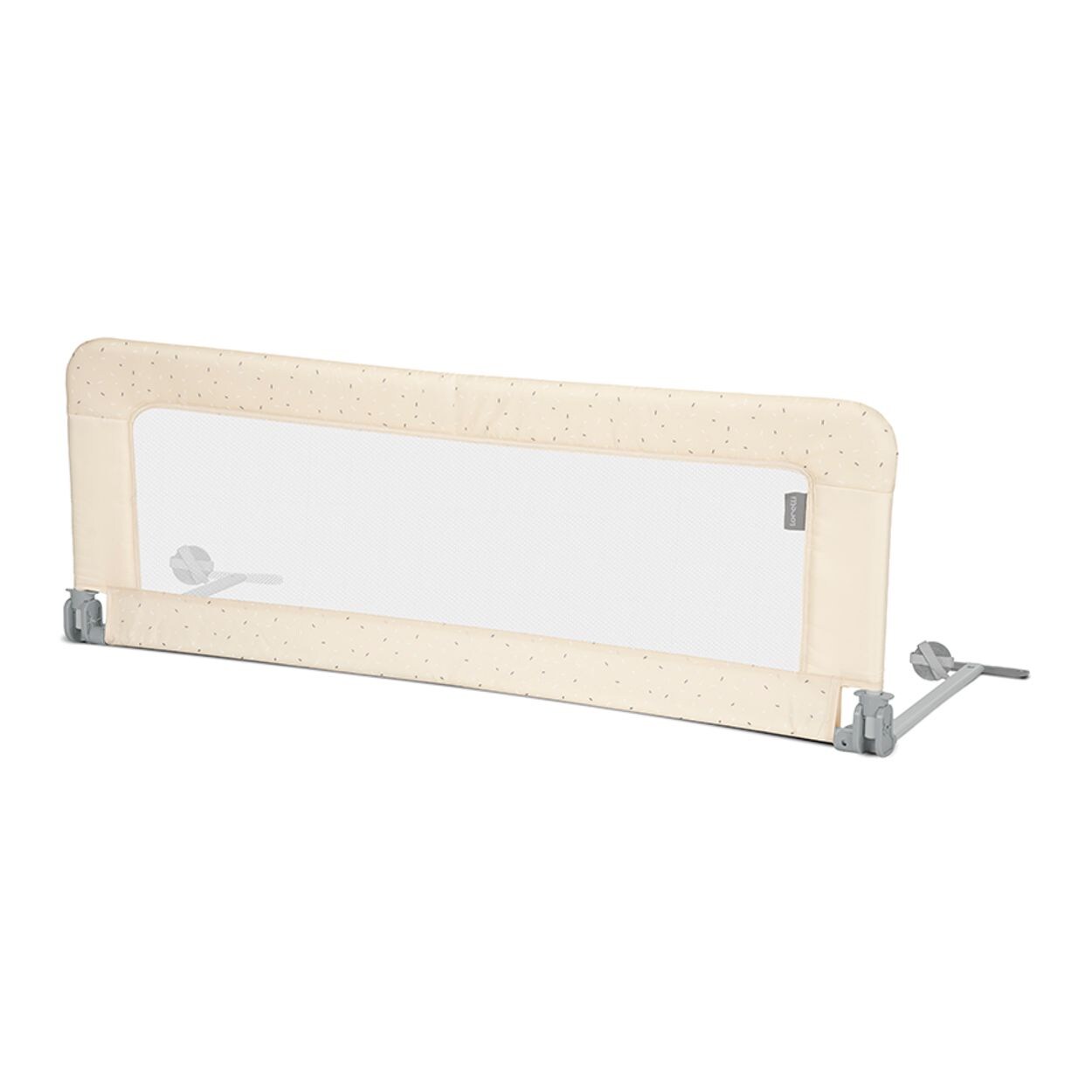 Lorelli Kinder Bettschutzgitter Safety night Größe 127 x 45 cm, faltbar, Tasche weiß beige