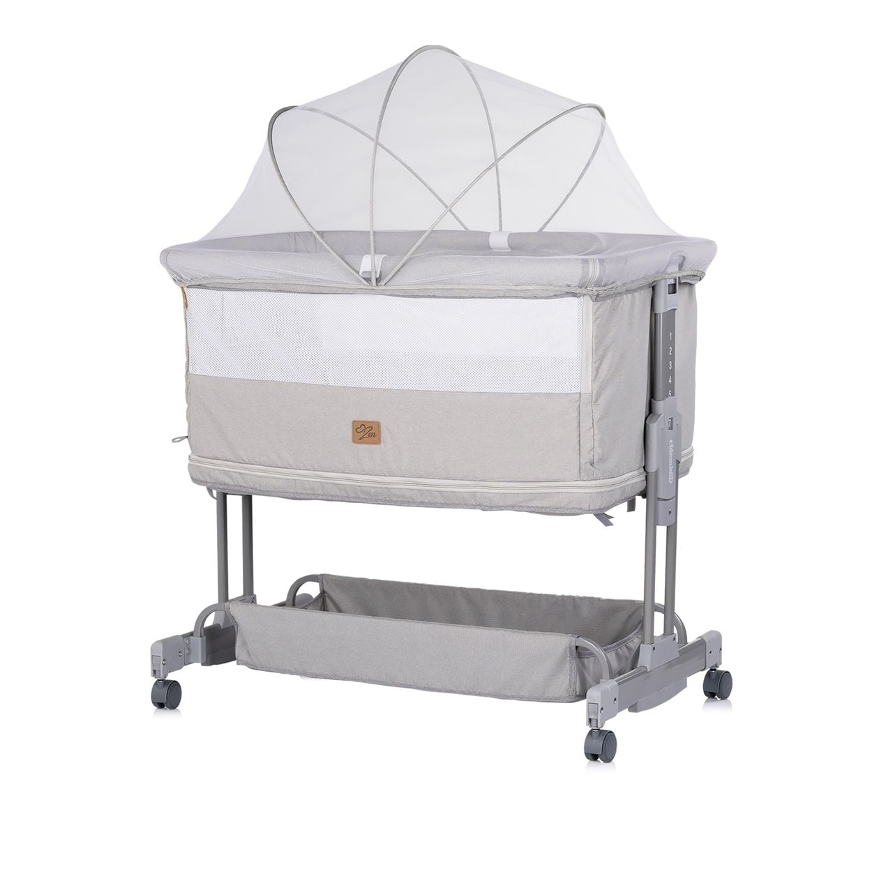 Chipolino Beistellbett Zen 2 in 1, Babybett, Schaukelfunktion, 7 H&ouml;hen, R&auml;der - Bild 1