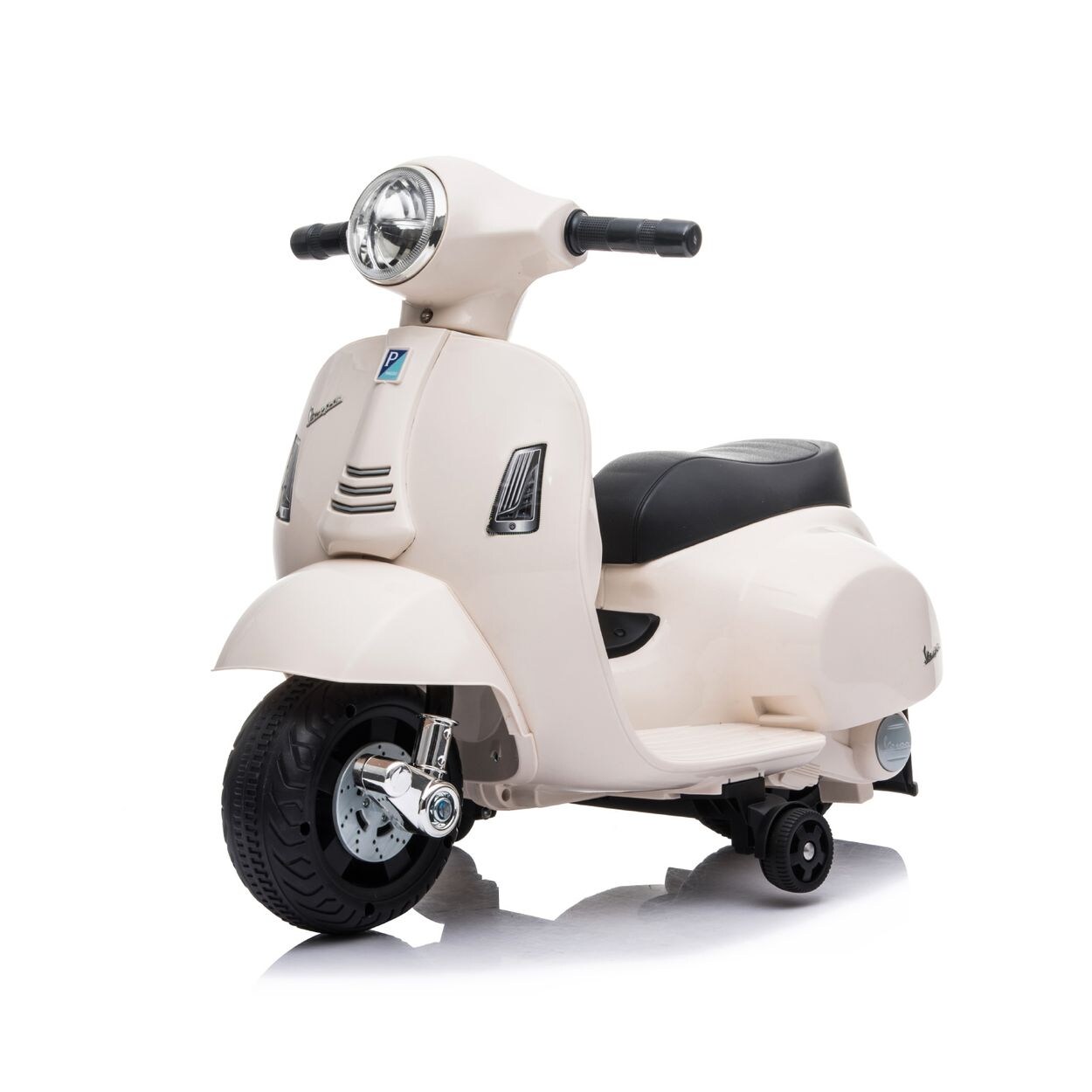 Chipolino Kindermotorrad Mini Vespa, Elektrofahrzeug, Stützräder, 30 W, 2,5 km/h weiß