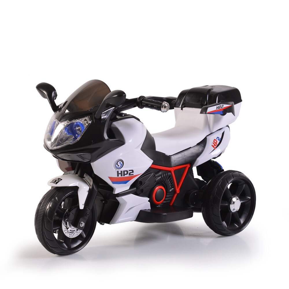 Kinder Elektromotorrad HP2 FB-6187, mit Musikfunktion, Spielzeugkorb, ab 3 Jahre schwarz - Bild 1