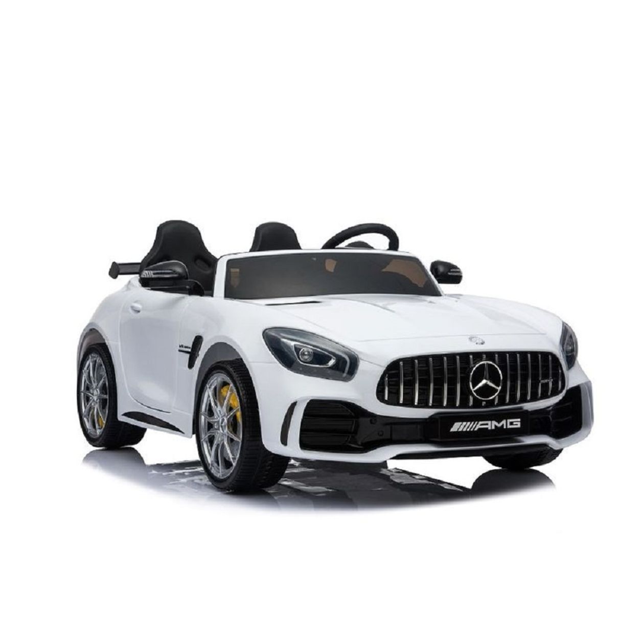 ES-Toys Kinder Elektroauto Mercedes GT R AMG, Zweisitzer, EVA-Reifen, 2x 35W wei&szlig; - Bild 1
