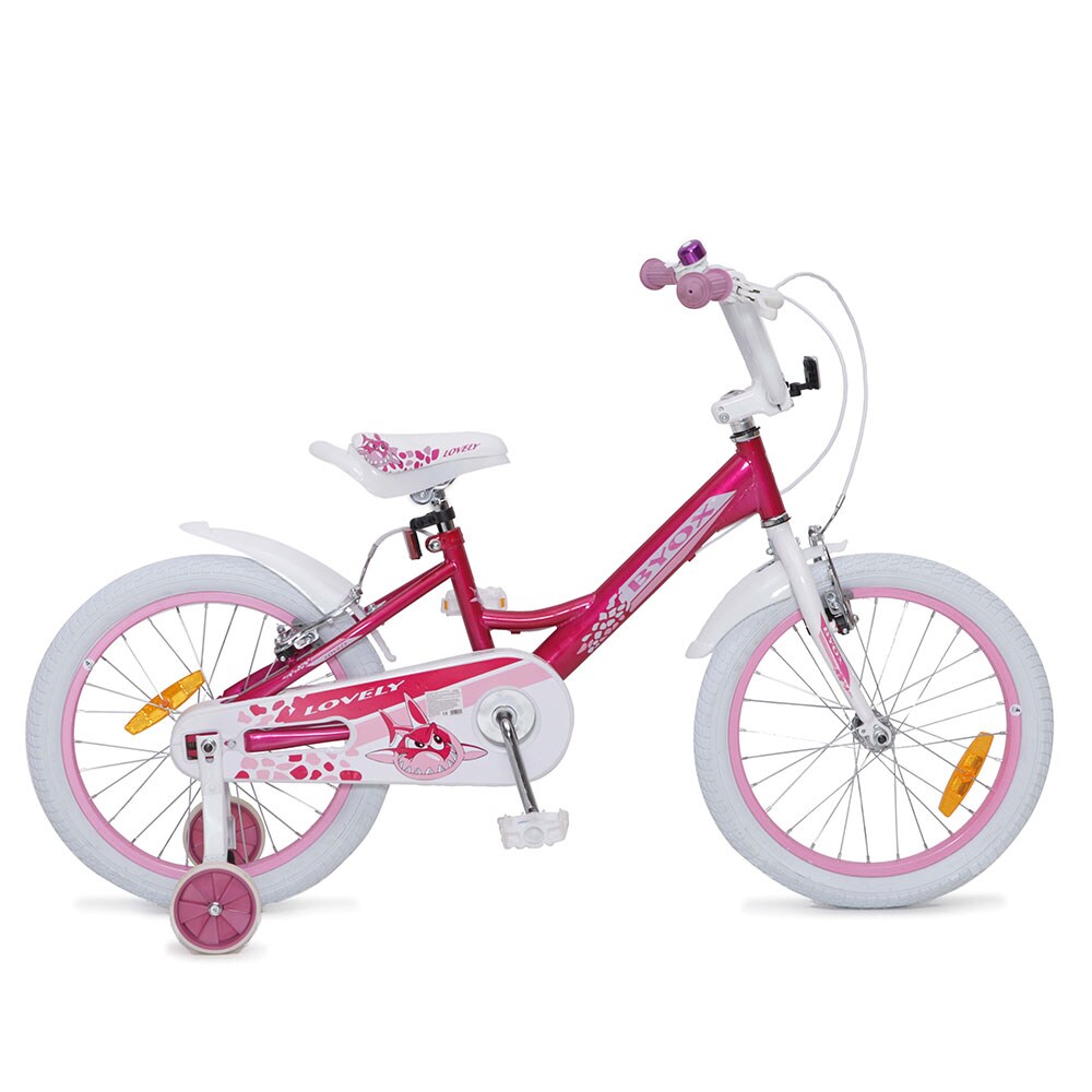 Byox Kinderfahrrad 18 Zoll Lovely, Stützräder, Klingel, Reflektoren, ab 5 Jahre | 03800146200701