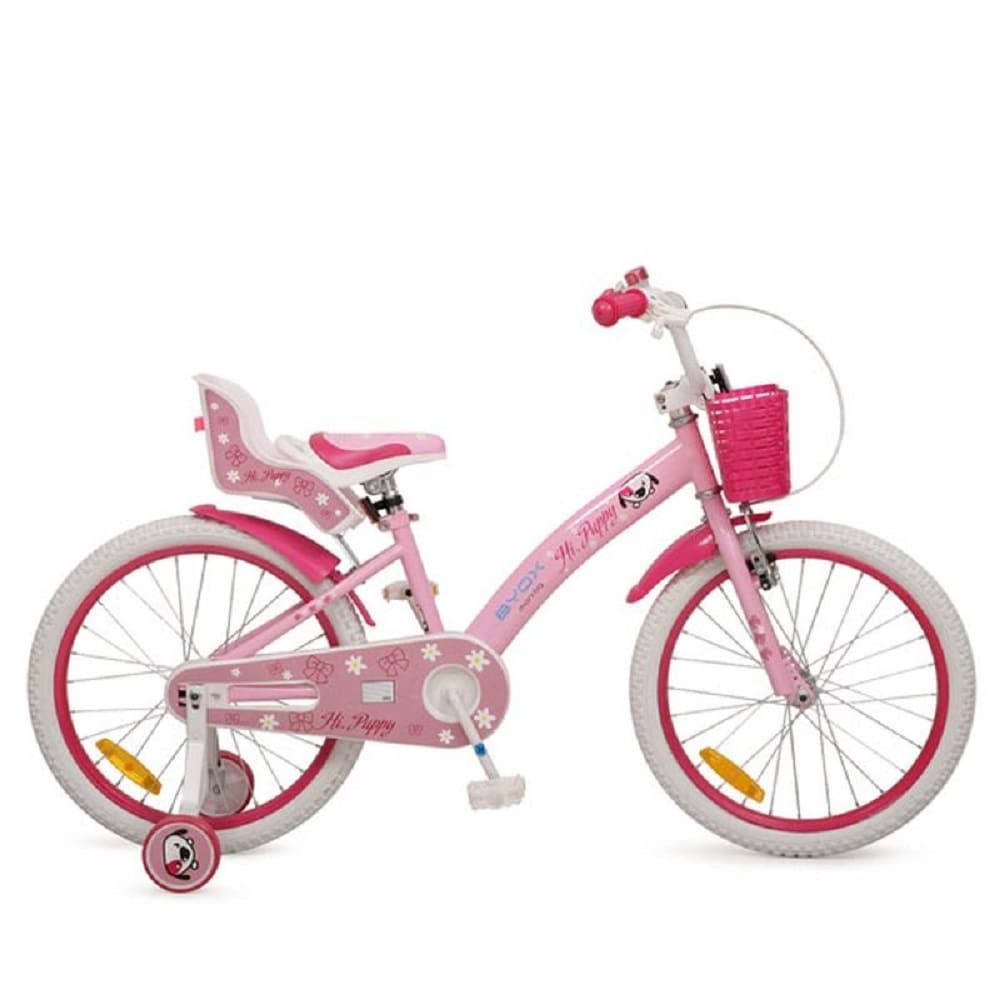 Byox Kinderfahrrad 20 Zoll Puppy, St&uuml;tzr&auml;der, Frontkorb, Puppensitz ab 6 Jahre - Bild 1