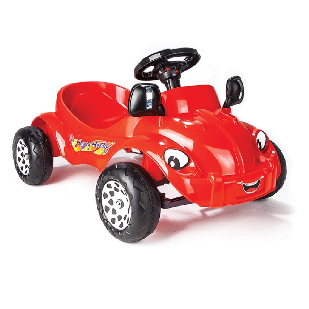 Pilsan Kinderauto Happy Herby Pedale 07303 rot, Hupe am Lenkrad, ab 3 Jahre - Bild 1