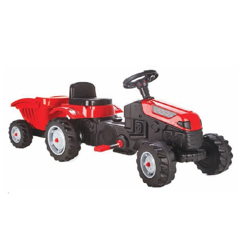 Pilsan Kindertraktor Active Pedale 07316 rot mit Anh&auml;nger, einstellbarer Sitz - Bild 1