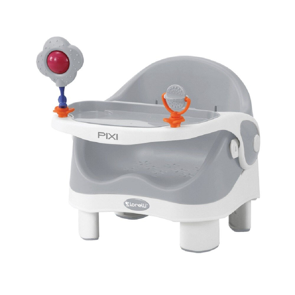Lorelli Kinderstuhl PIXI, Kinder Stuhl-, Sitzerhöhung, Boostersitz, Tisch grau | 03800151957805