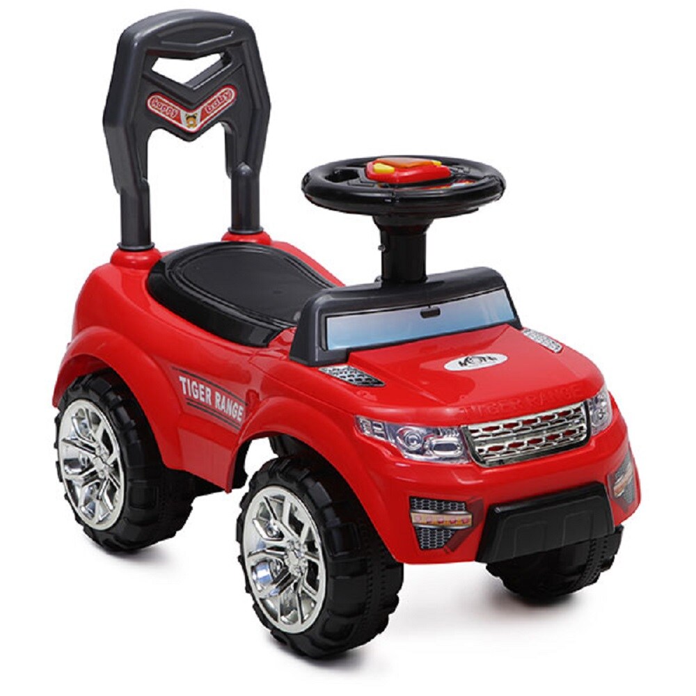 Rutscher, Kinderauto Tiger Range mit Musik- Lichtfunktion Staufach im Sitz rot
