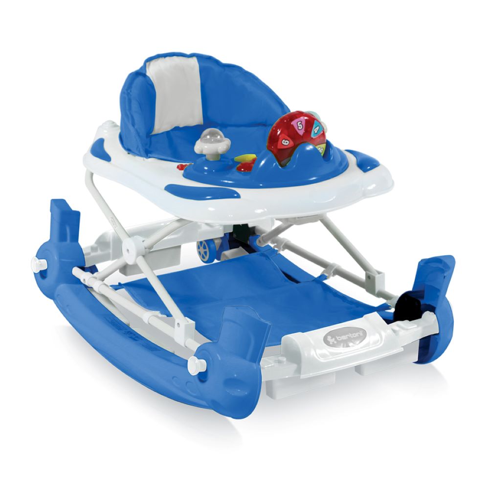 Bertoni Lauflernhilfe und Wippe School 3 in 1 h&ouml;henverstellbar, Musik, Licht blau - Bild 1