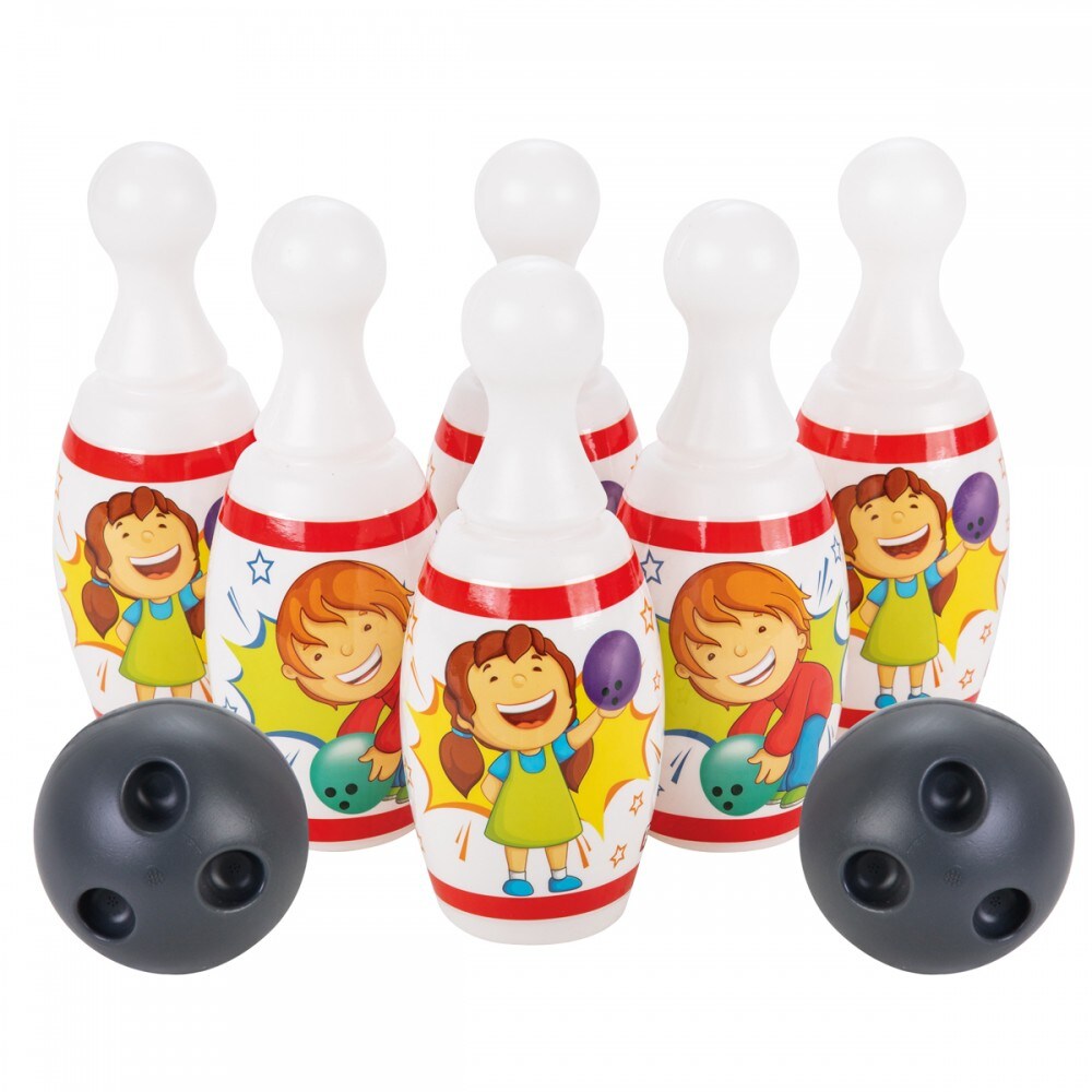 Pilsan Bowling Midi 06419 Kinder Bowlingspiel 6 Kegel und 2 Kugeln ab 10 Monate - Bild 1