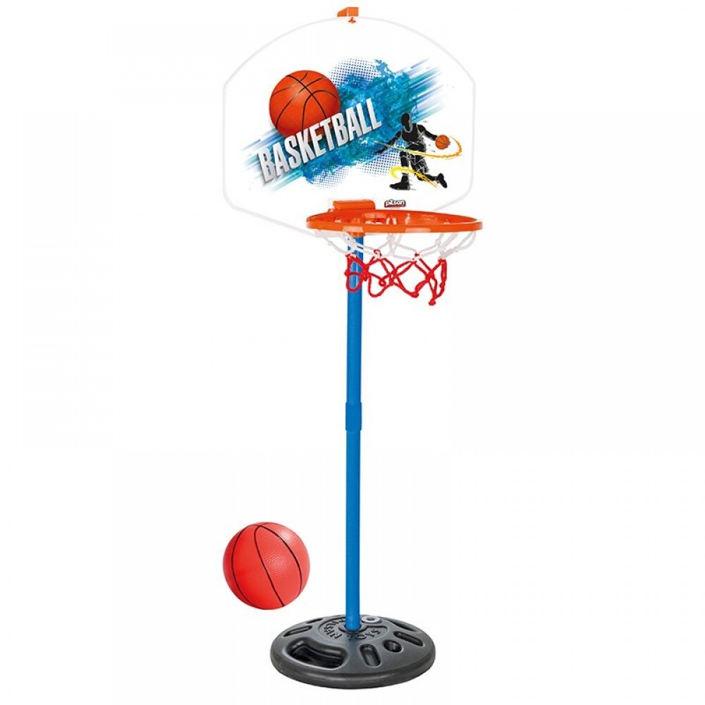 Pilsan 03394 Kinderbasketballkorb mit Ständer, Höhe 115 cm, ab 3 Jahre | 08693461033940