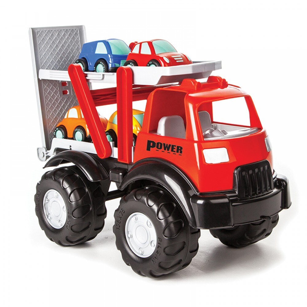 Pilsan Kinder Autotransporter 06516, Laderampe, vier kleine Autos ab 1 Jahr | 08693461065163