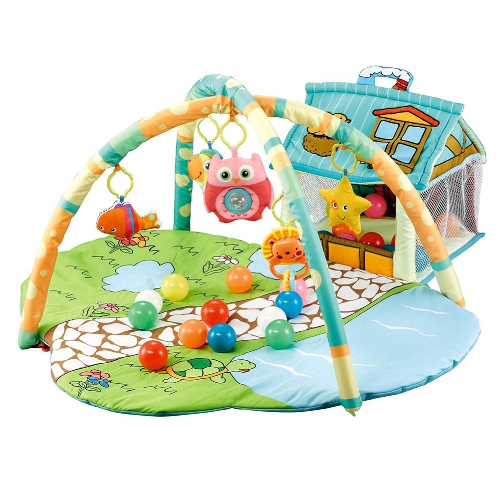 Moni Activity Center Happy Farm JL625-1A, Spielbogen 30 Spielbälle, kleines Haus | 03800146264192