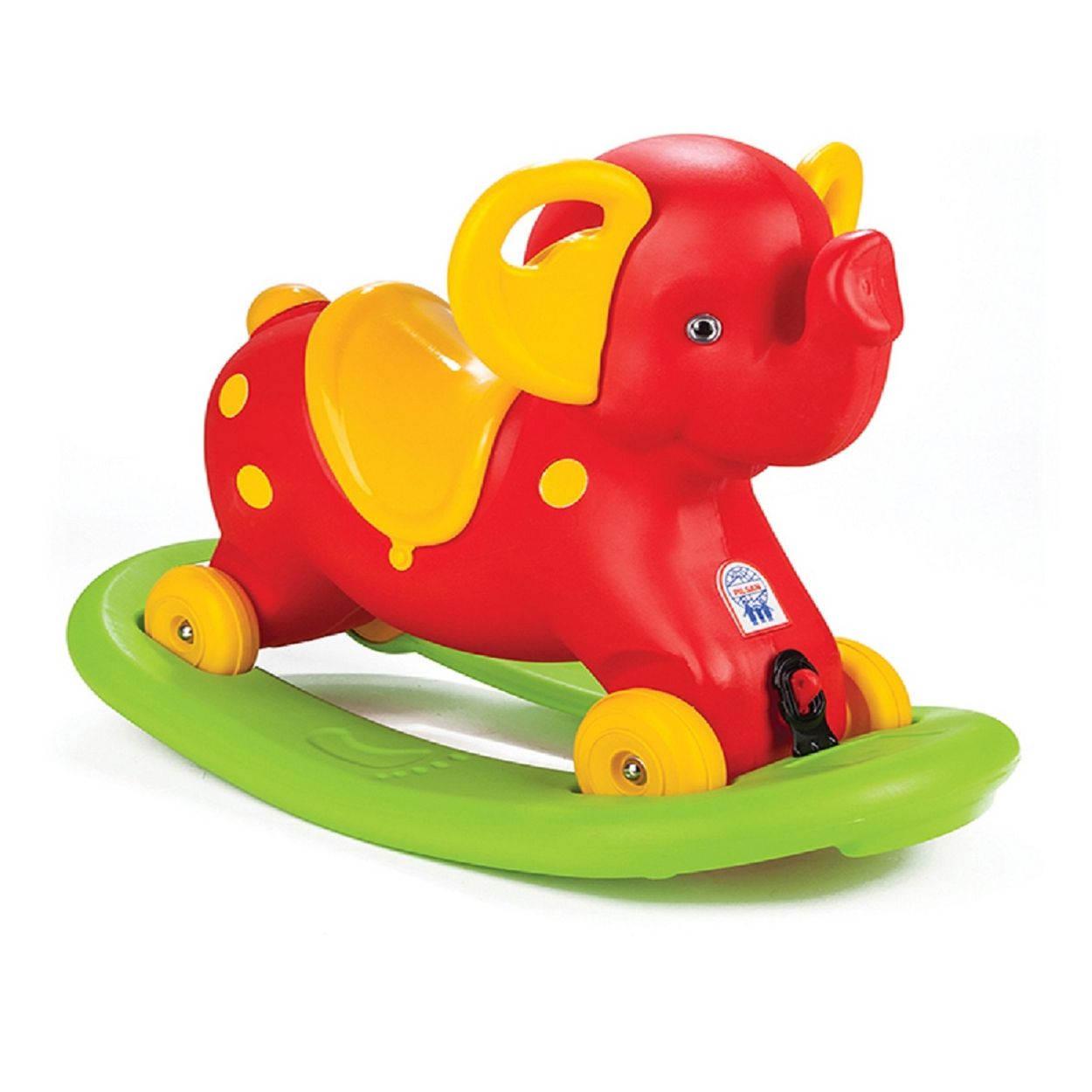 Pilsan Rocking Elefant 2 in 1, Schaukeltier, Rutscher aus Kunststoff mit Rollen - Bild 1