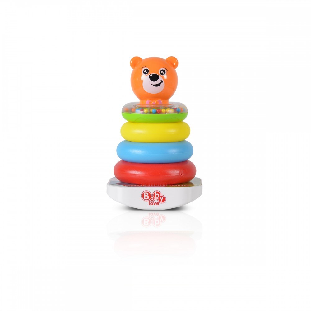 Moni Stapelturm 35785 Bär und Ringe, lustiger Stapelspaß,  bunte Stapelpyramide | 03800146261276