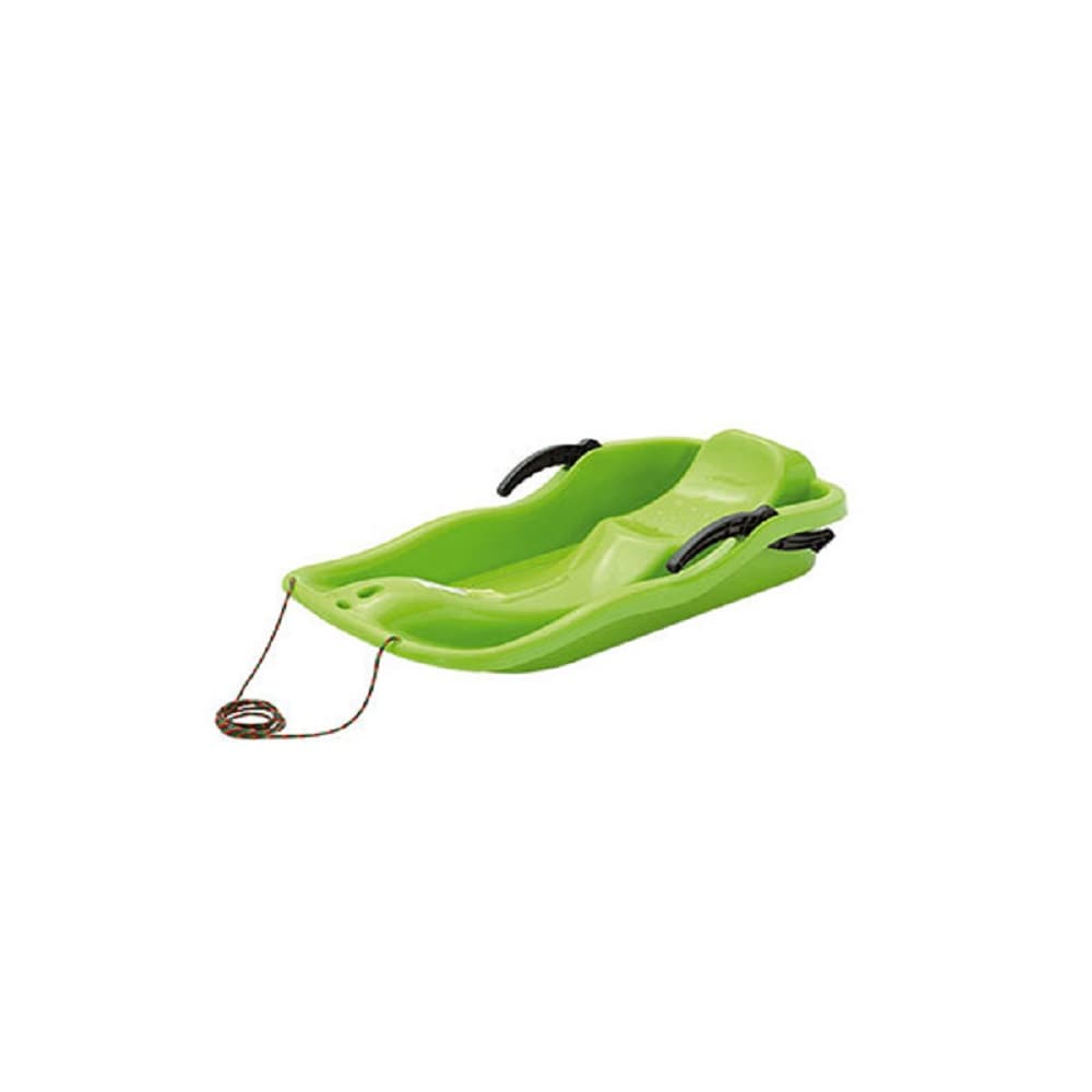 Kinderbob Race aus Kunststoff mit Handbremse, Lenkung und Zugseil &ndash; ab 3 Jahren gr&uuml;n - Bild 1