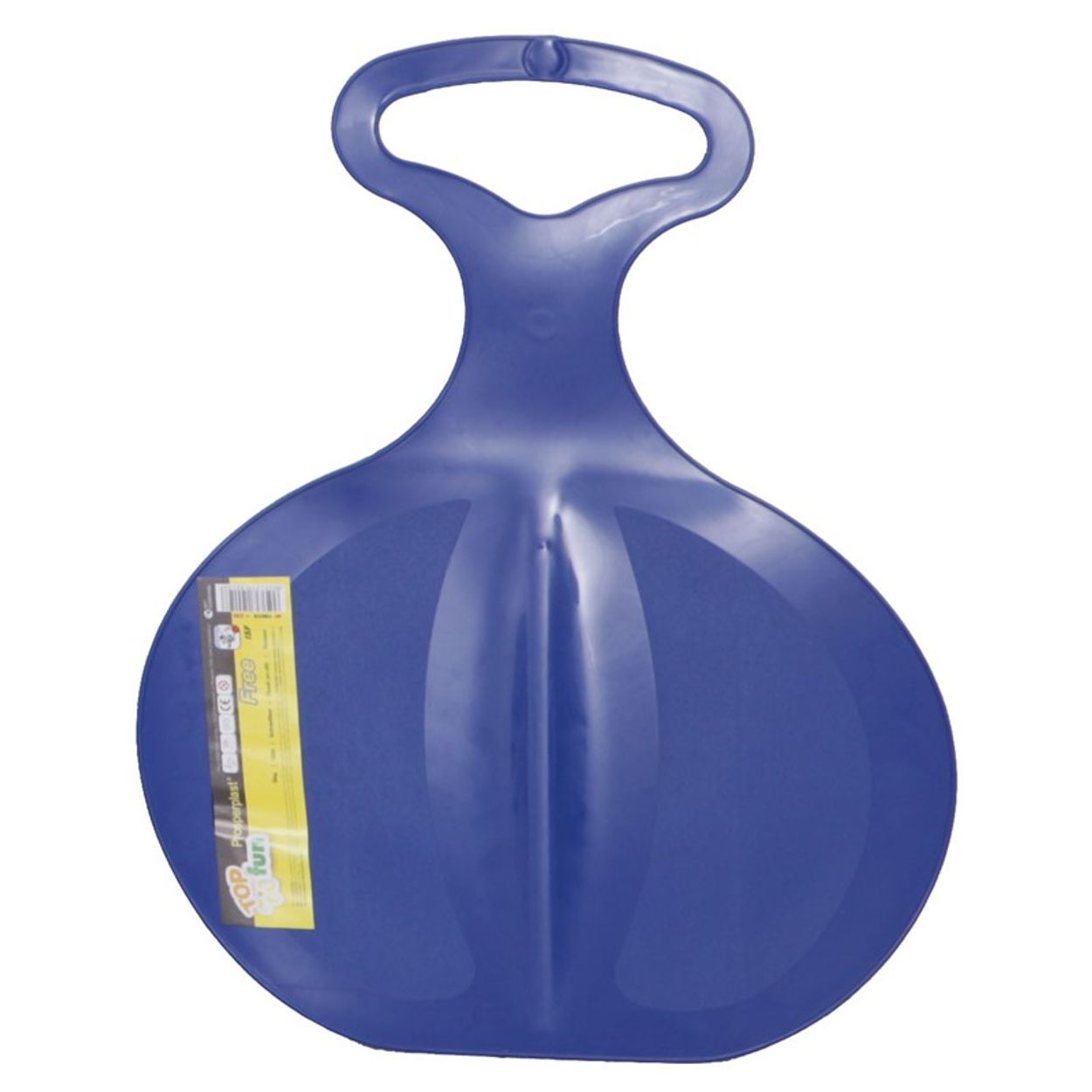 Kinderschlitten, Rutsch-Schlitten Free 198 aus Kunststoff mit Haltegriff blau - Bild 1