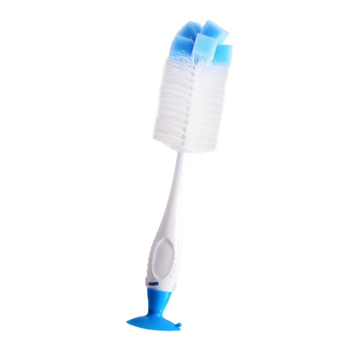 Trinkflaschen- und Saugerreiniger 2 in 1 wei&szlig; f&uuml;r Babyzubeh&ouml;r zwei B&uuml;rstengr&ouml;&szlig;en - Bild 1