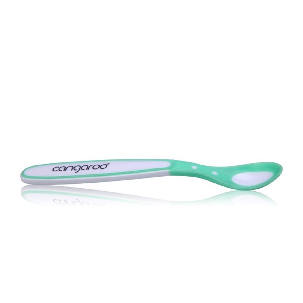 Babyl&ouml;ffel, Thermol&ouml;ffel F1275 aus weichem Silikon, PP, ab 6 Monate, Farbwechsel - Bild 1