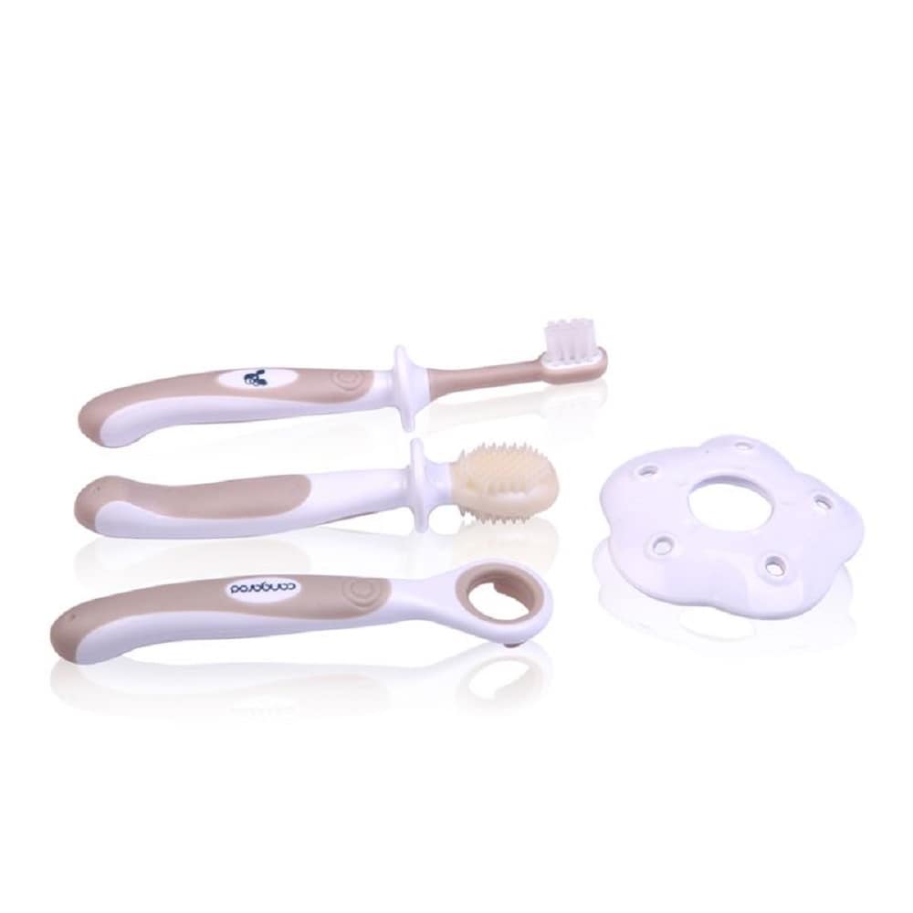 Zahnpflegeset B1934 3 B&uuml;rsten Bei&szlig;ring Massage Reinigung geschmacksneutral - Bild 1