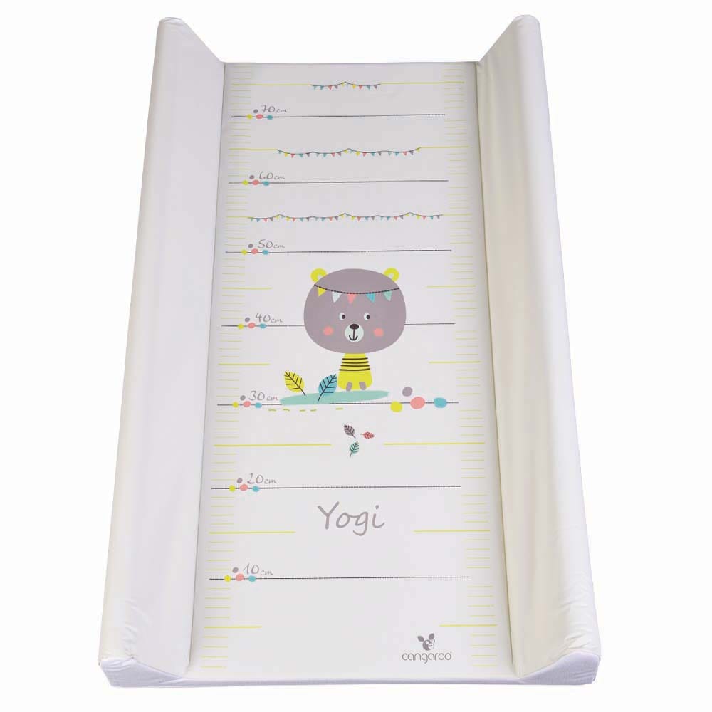 Cangaroo Wickelauflage 50 x 80 cm Yogi, seitlicher Rand, integriertes Ma&szlig;band - Bild 1