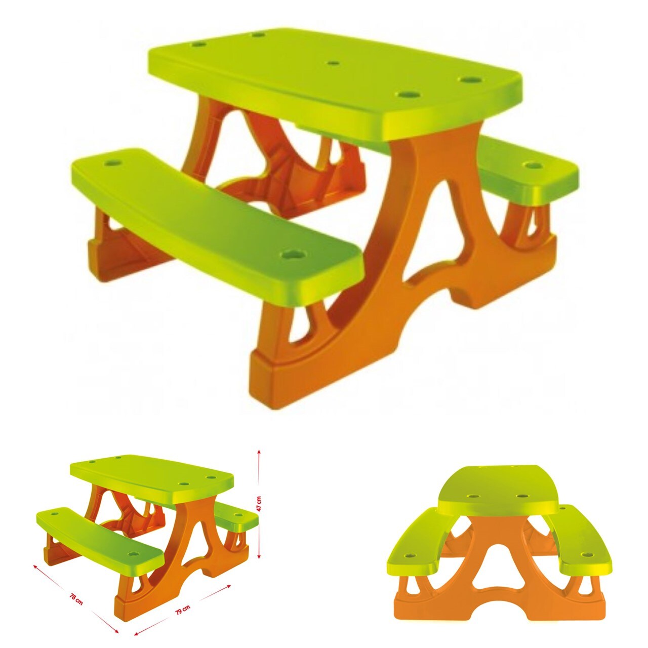 Mochtoys Kinderbank, Kindersitzgruppe 10722 für drinnen und draußen 79x78x49 cm | 05907442107227