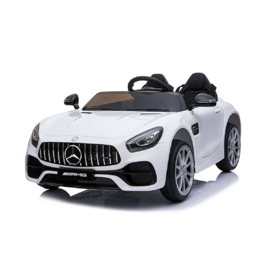 ES-Toys Kinder Elektroauto Zweisitzer Mercedes AMG GT EVA-Reifen, Sto&szlig;d&auml;mpfer - Bild 1