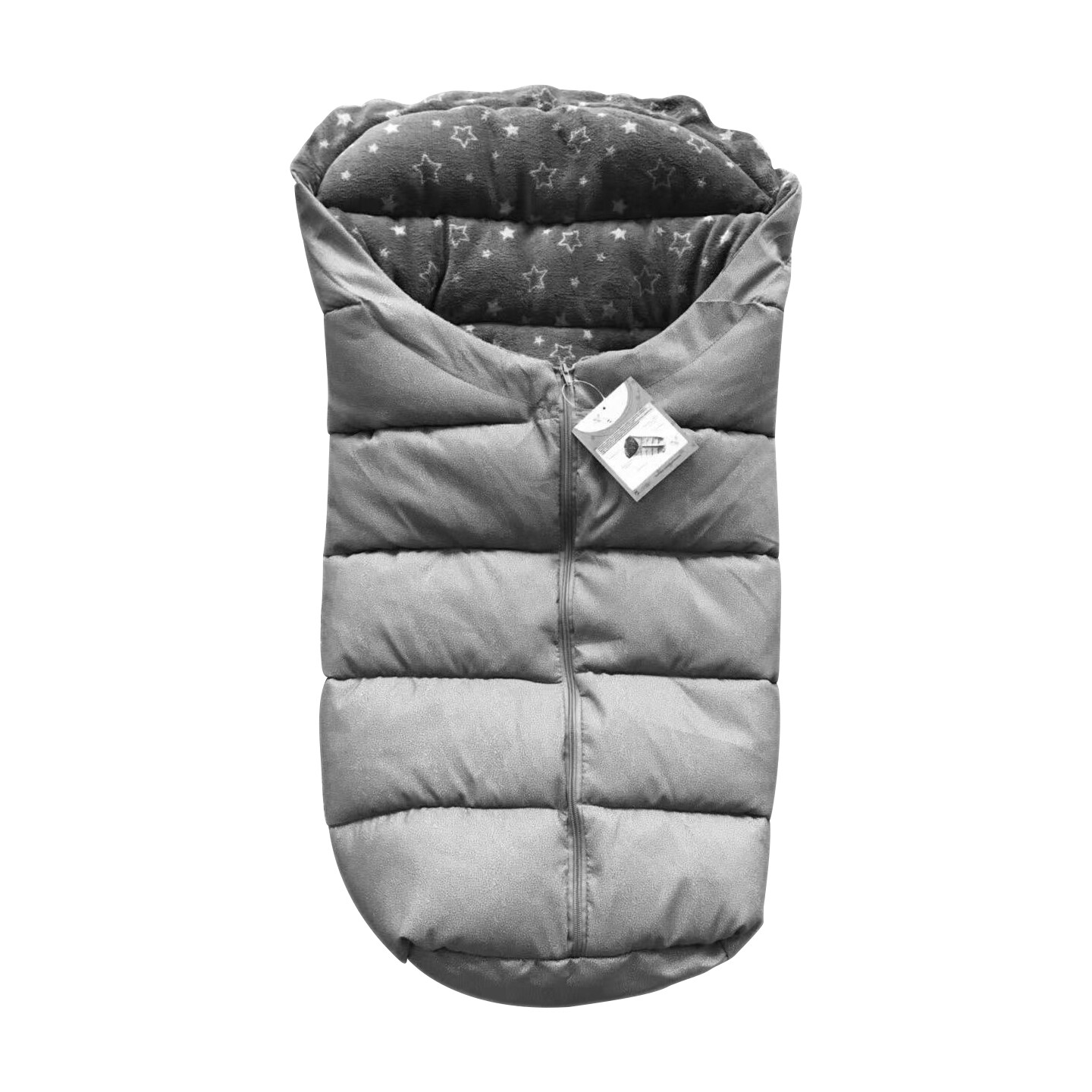 Cangaroo Fu&szlig;sack Cuddle, f&uuml;r Kinderwagen Thermofleece wasserdicht Rei&szlig;verschluss grau - Bild 1