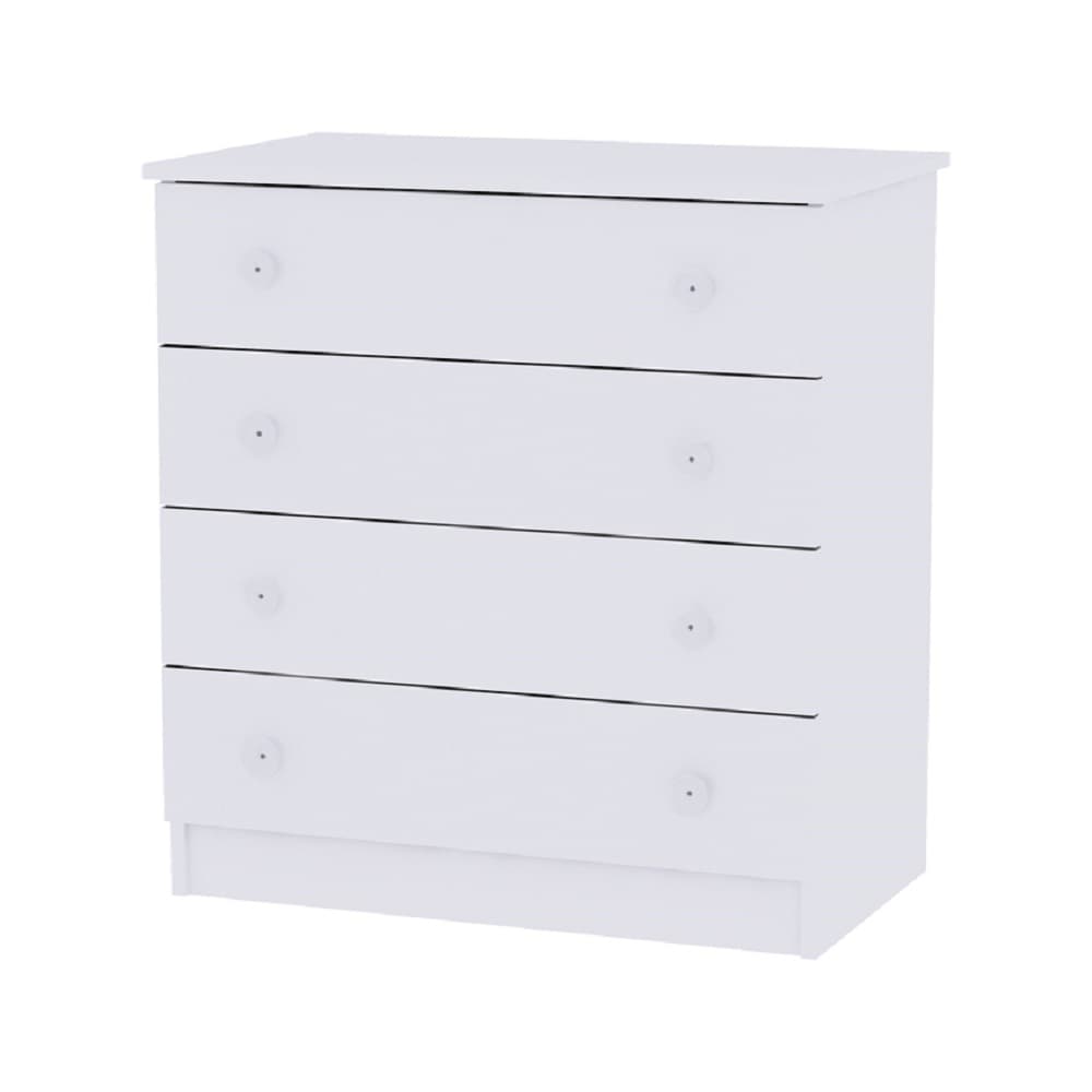 Lorelli Kommode Dresser 81 x 50 x 86 cm, 4 gro&szlig;e Schubladen, schnelle Montage in wei&szlig; - Bild 1