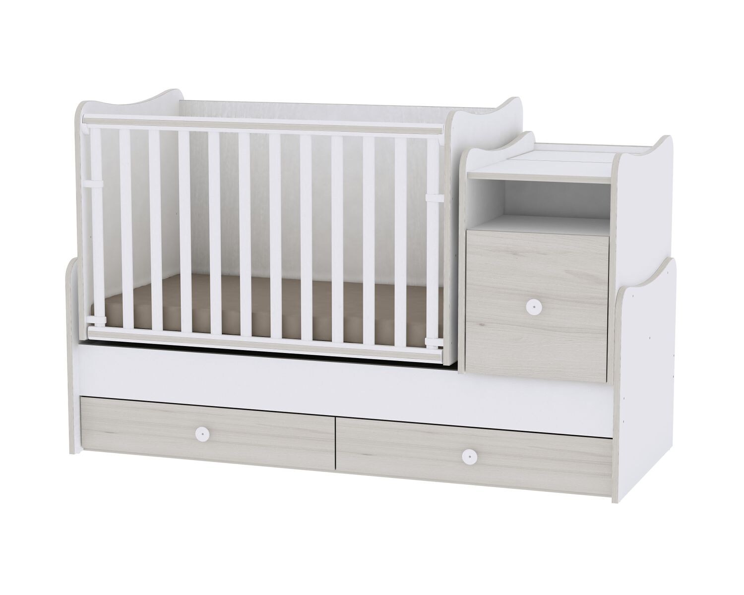 Lorelli Babybett Trend Plus NEW Schaukelfunktion Jugendbett Kommode Schreibtisch grau | 03800151985471