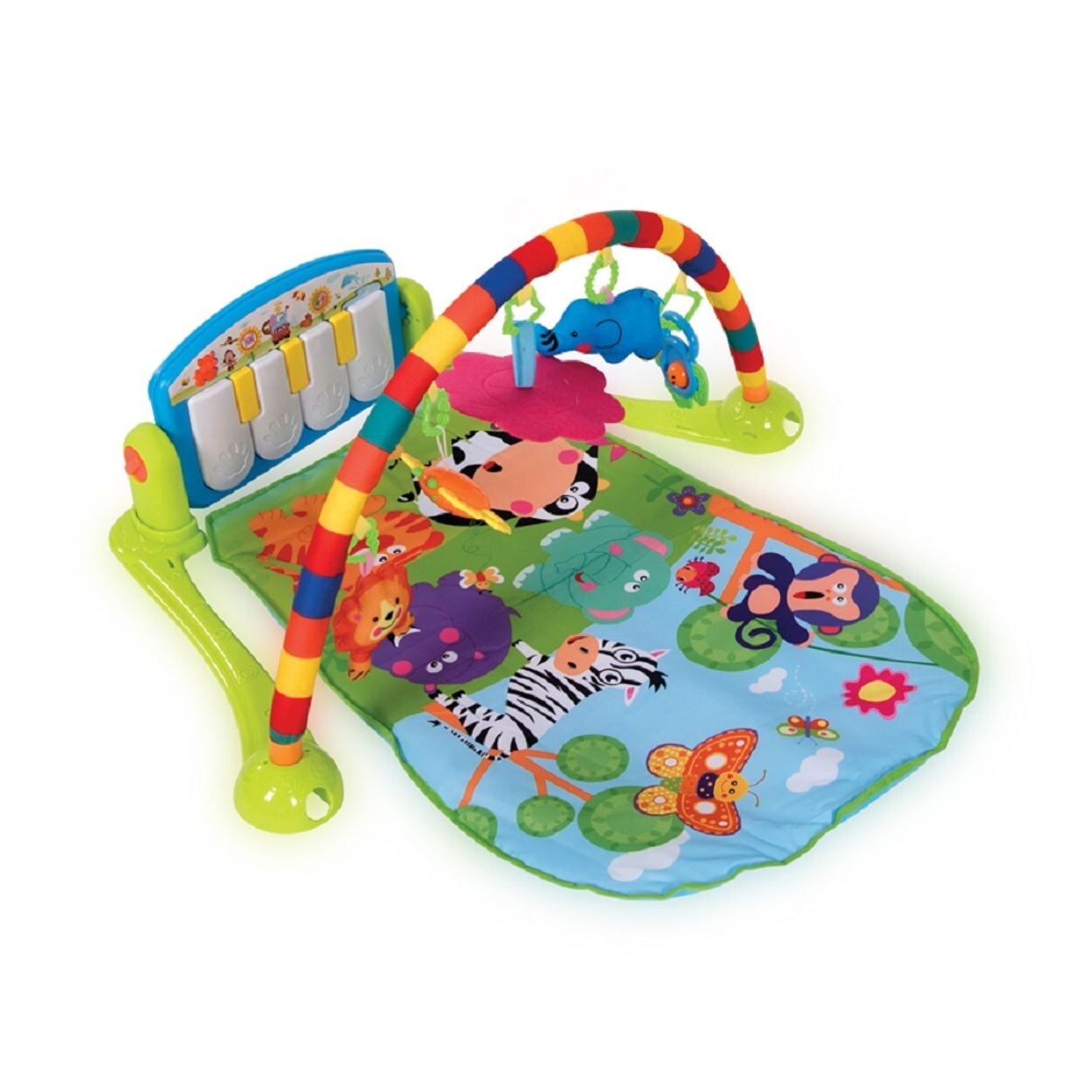 Lorelli Krabbeldecke Spielcenter Piano, Musik 4 Spielfiguren 1 Spiegel ab Geburt blau