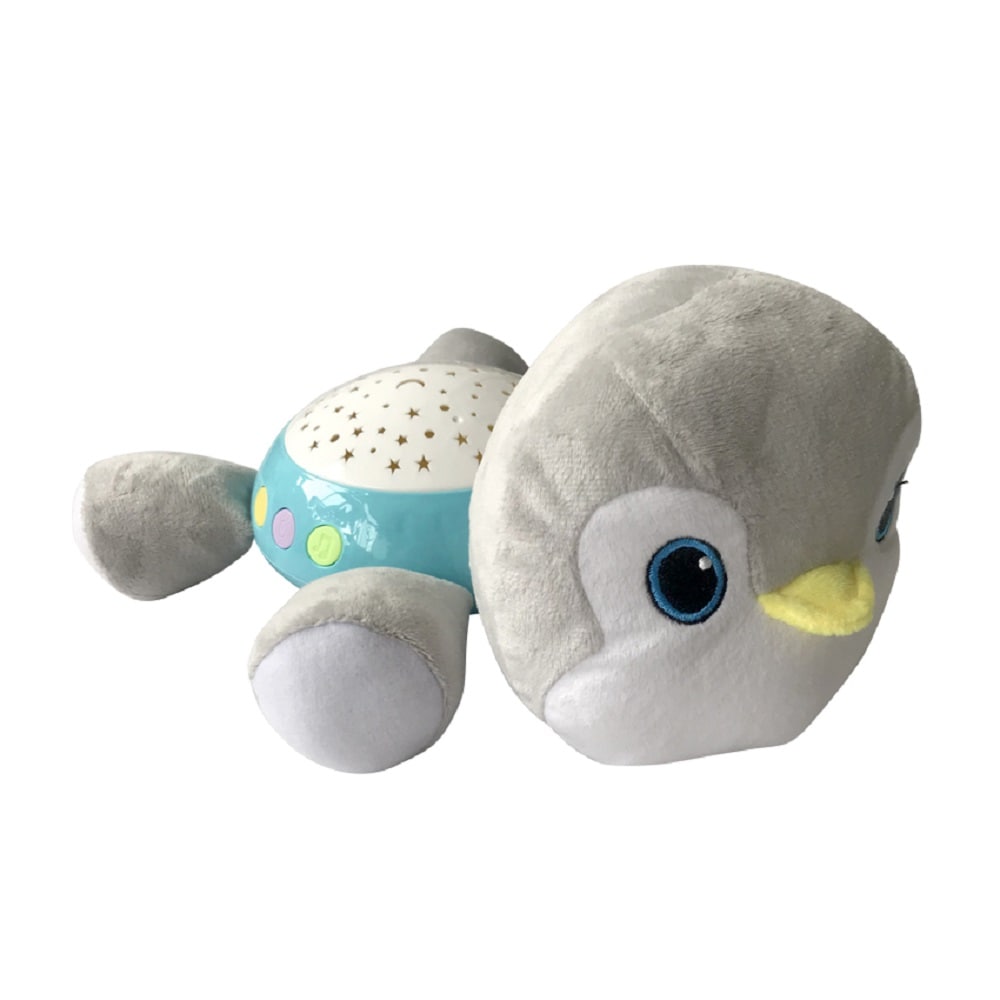 Lorelli Nachtlicht Pl&uuml;schtier Sternenlichtprojektor Schlaflieder Naturger&auml;usche in grau - Bild 1