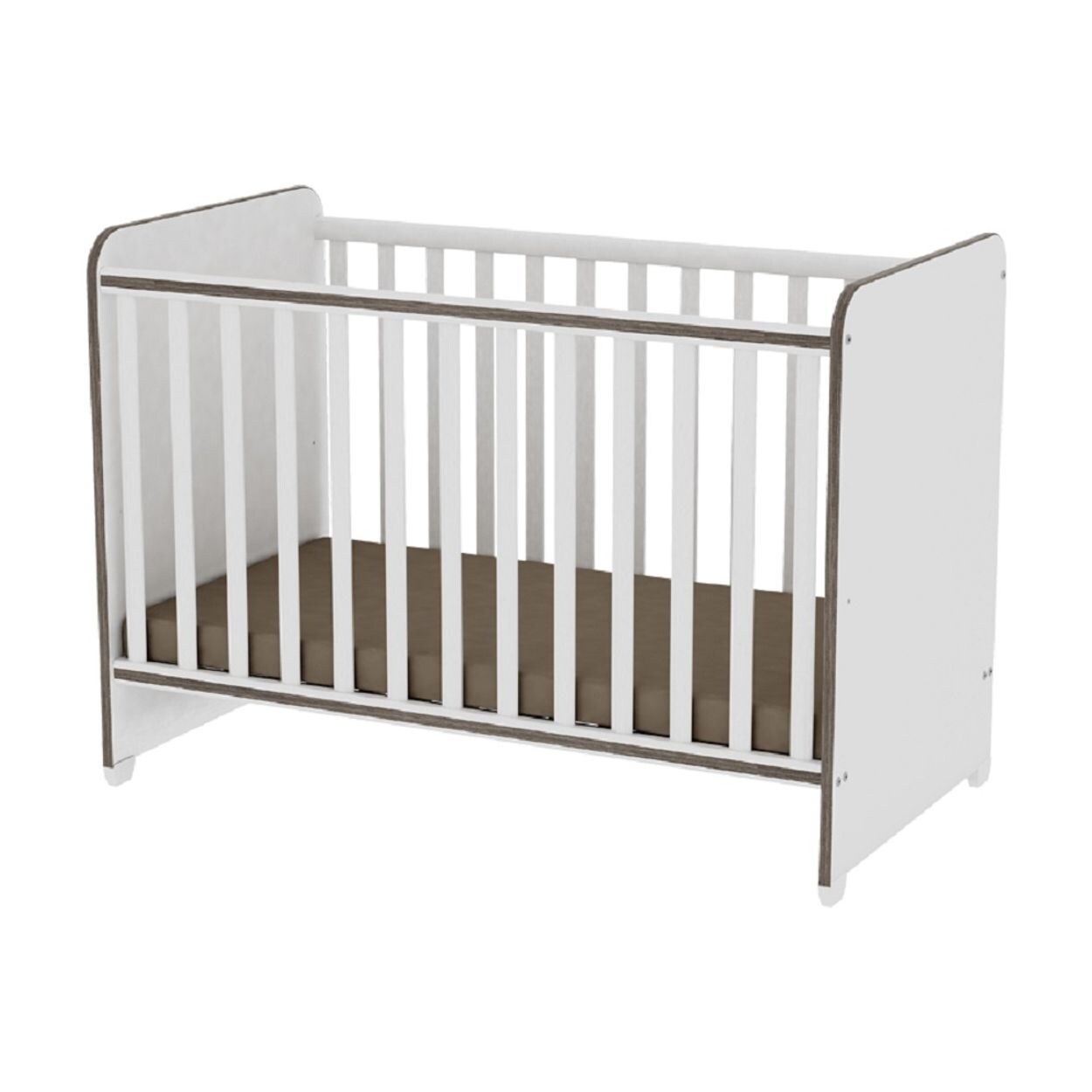 Lorelli Babybett Sweet Dream 124 x 68 x 95 cm Unterbettrahmen mit zwei Ebenen weiß beige