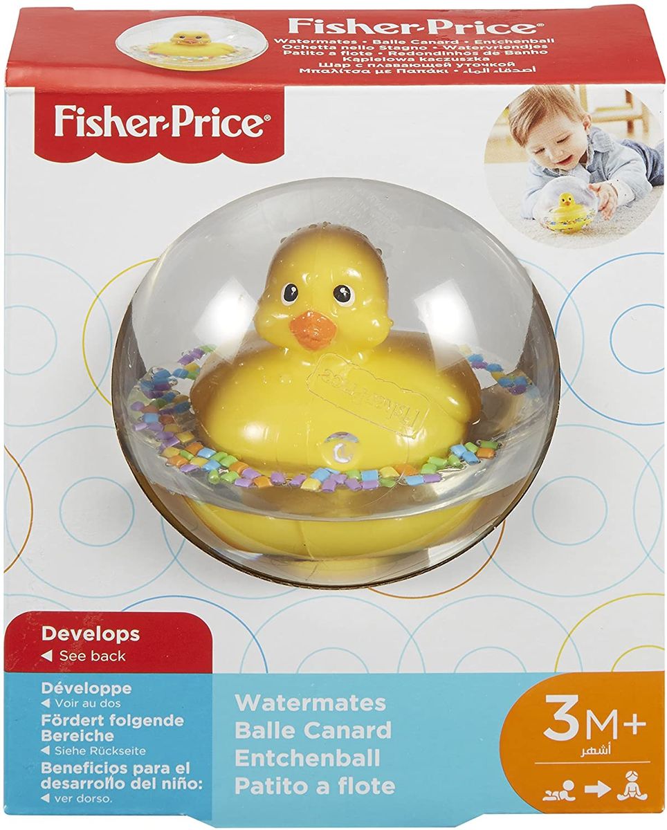 Mattel 75676 - Fisher-Price - Krabbel-Spielzeug, Ente in Kugel mit Konfetti, Entchenball - Bild 1