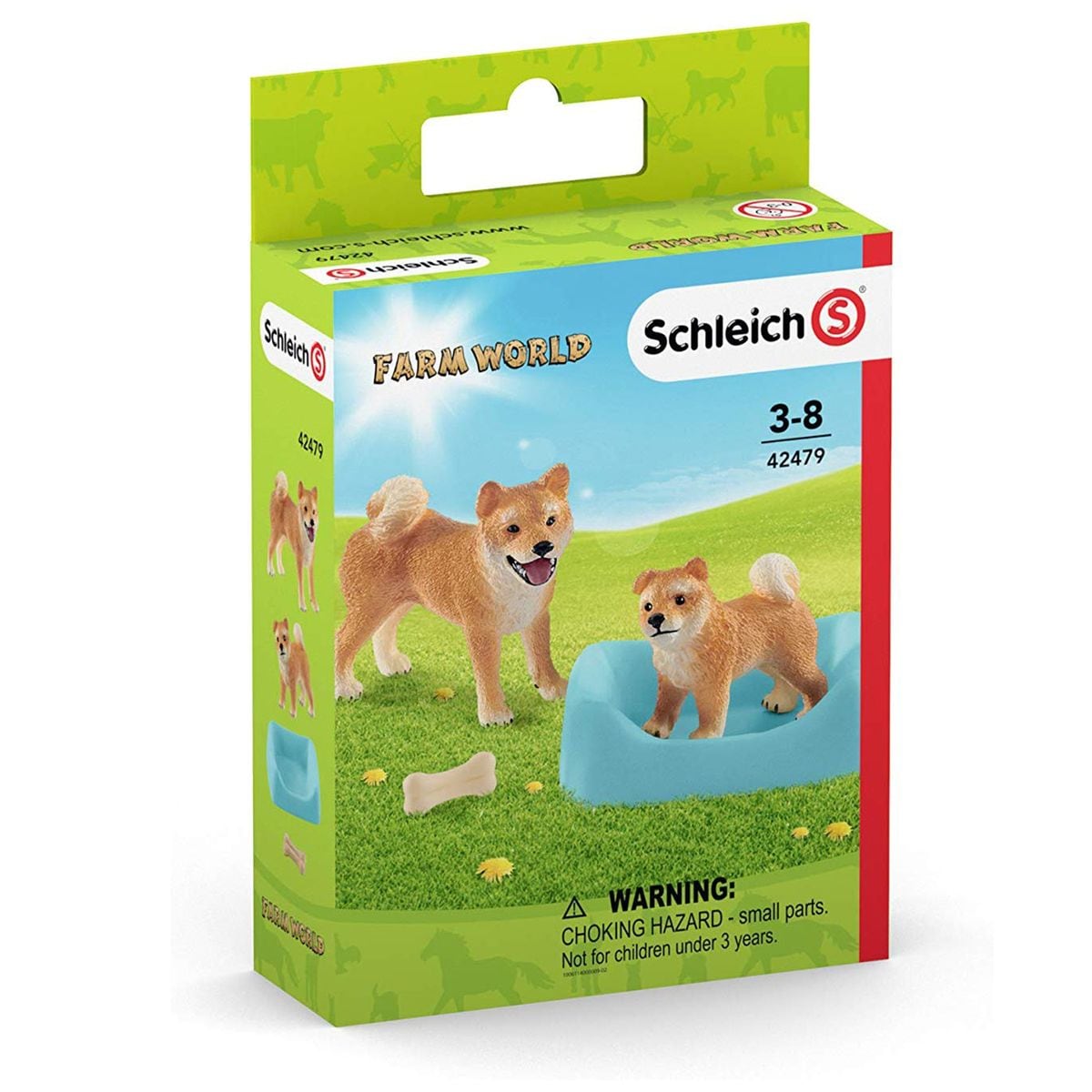 Schleich 42479 - Farm World - Spielset, Mutter und Welpe, Shiba Inu - Bild 1