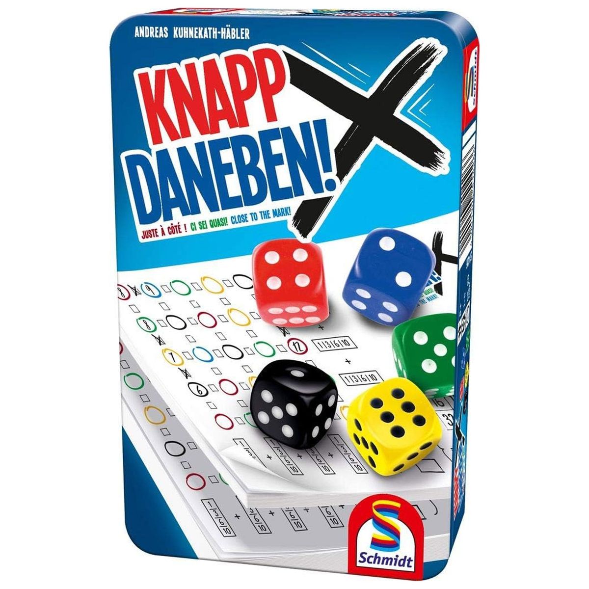 Schmidt 51426 - Knapp Daneben! &ndash; W&uuml;rfelspiel in Metalldose - Bild 1