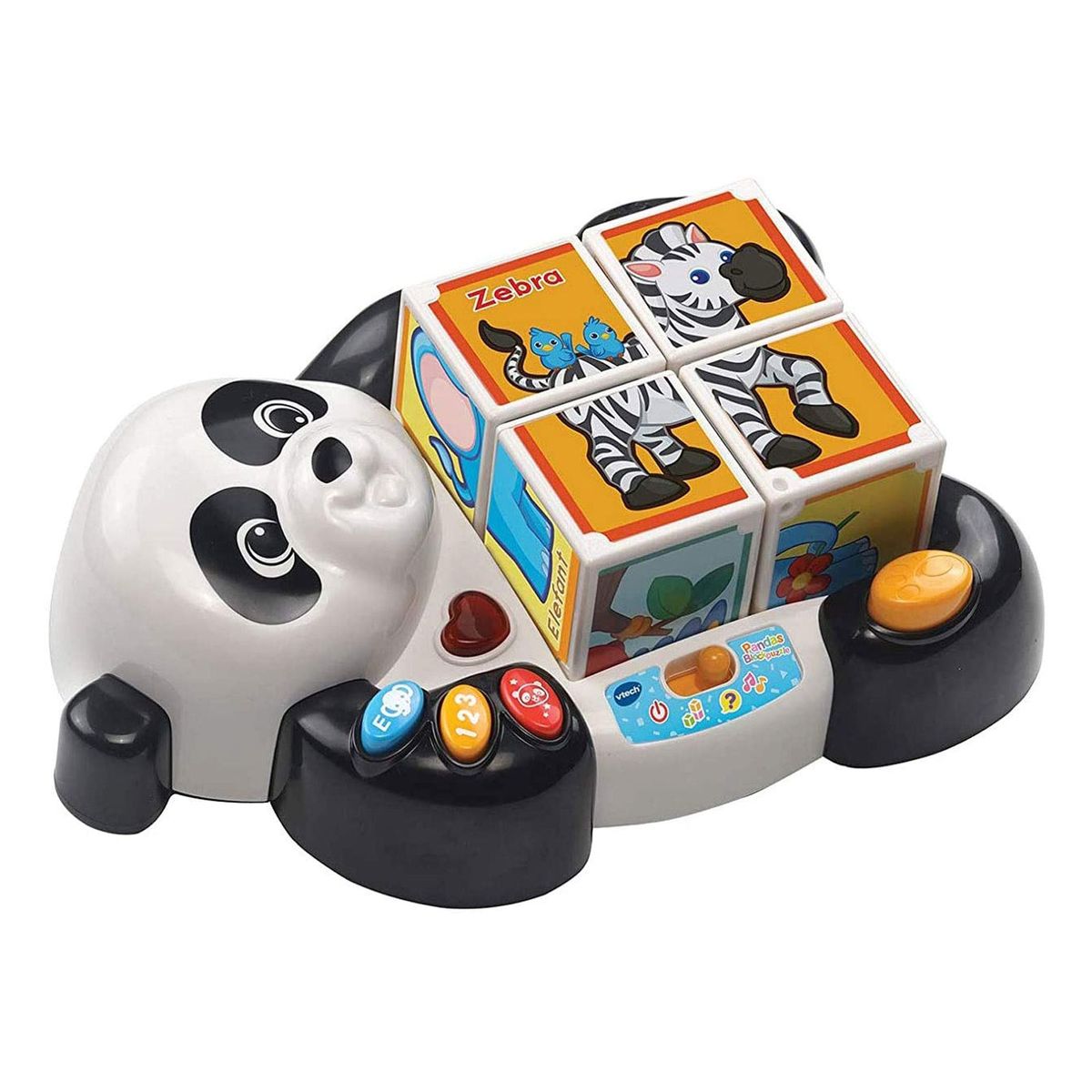 V-Tech 80-193404-004 - Babyspielzeug mit Licht und Sound, Block-Puzzle, 4 Teile, Panda - Bild 1