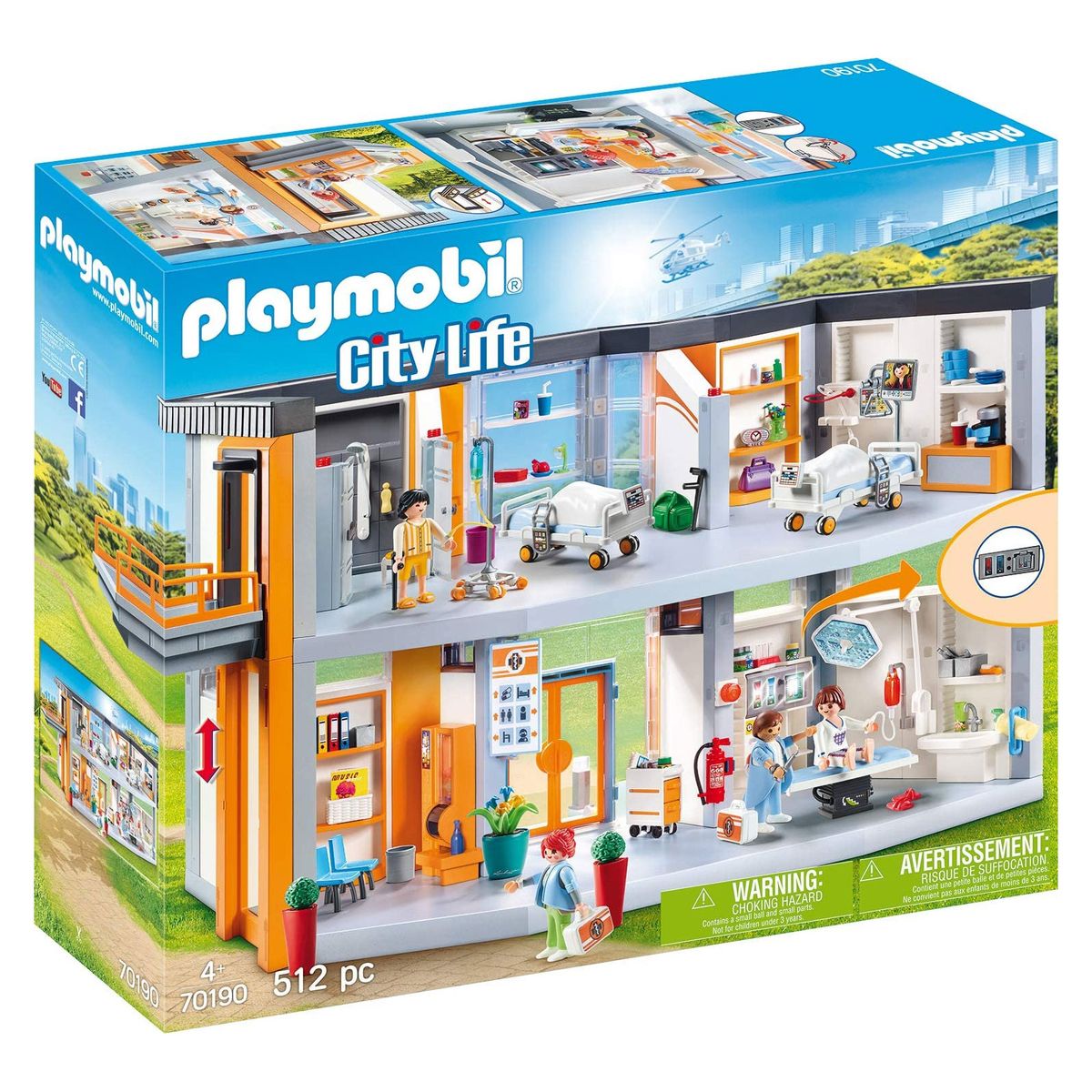 PLAYMOBIL&reg; 70190 - City Life - Gro&szlig;es Krankenhaus mit Einrichtung - Bild 1