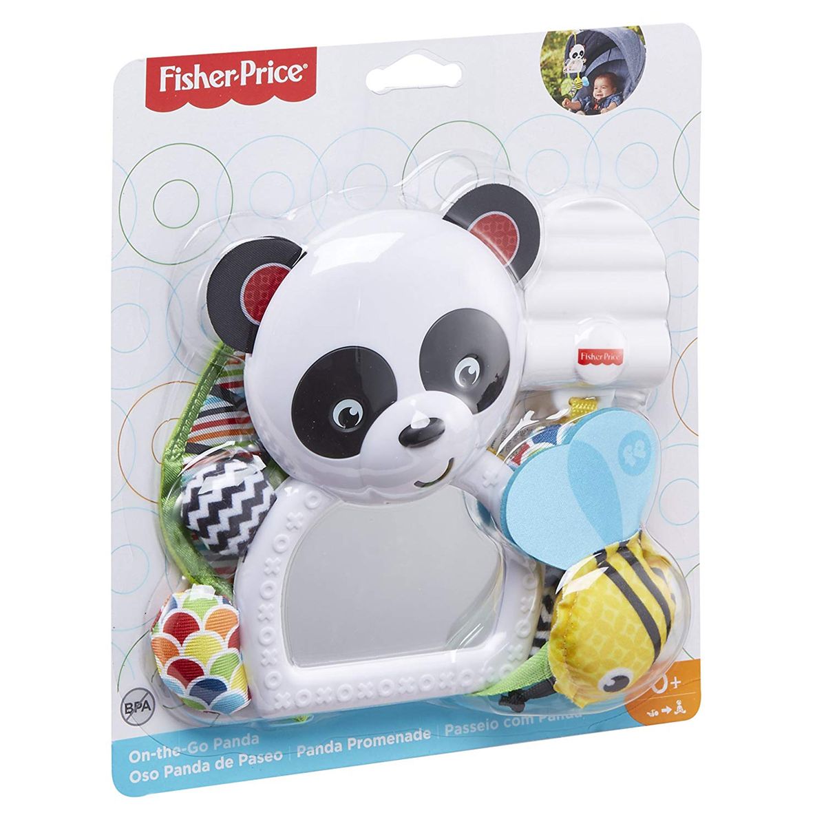 Mattel FGH91 - Fisher-Price - Spielzeug, Greifling mit Spiegel, Panda - Bild 1