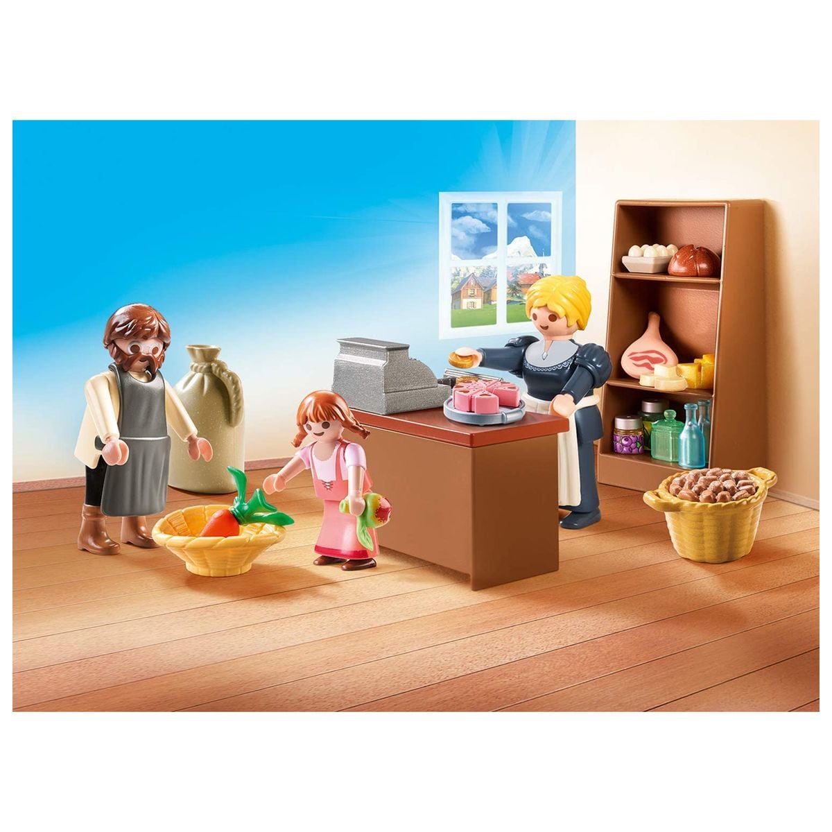 PLAYMOBIL 70257 Heidi Dorfladen – Spielset Mit Familie Keller, Kasse & Lebensmitteln, Ab 4 Jahren
