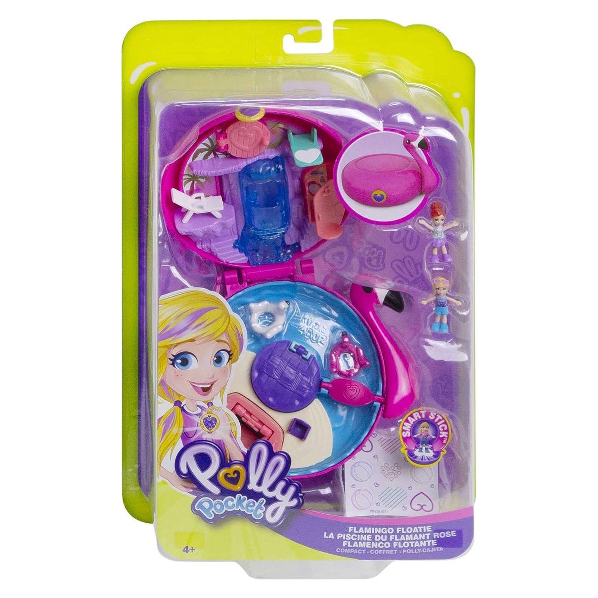 Mattel FRY38 - Polly Pocket - World Flamingo Schwimmring, Schatulle - Bild 1