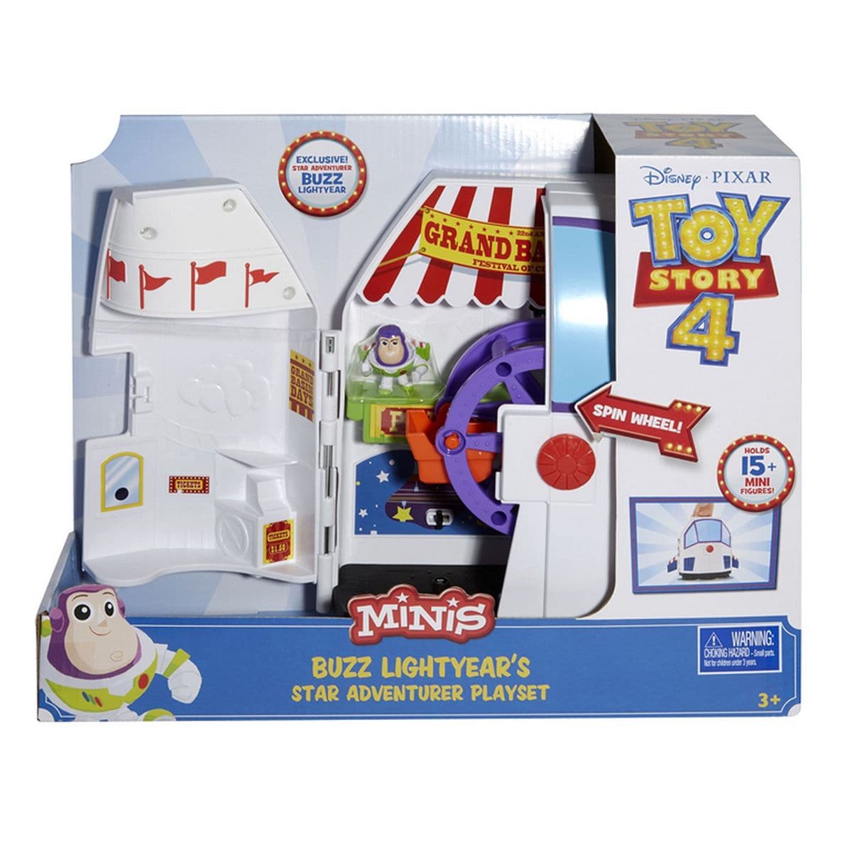 Mattel GCY87 - Disney Toy Story 4 - Spielset mit Mini-Figuren, Buzz Lightyear, Jahrmarkt - Bild 1