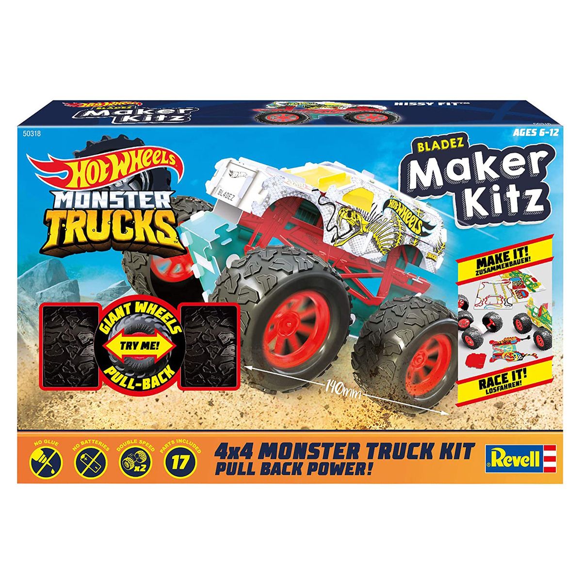 Revell 50318 - Hot Wheels - Monster Trucks - Blazed Maker Kitz - Bausatz, Spielzeugauto 1:32, Hissy Fit - Bild 1