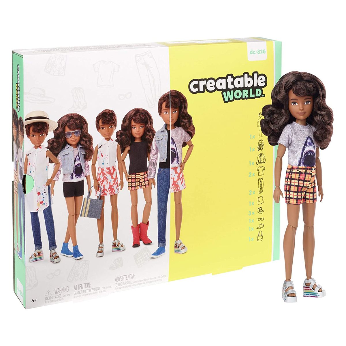 Mattel GGT68 - Creatable World - Deluxe Character Set - individuell gestaltbare, gender-neutrale Puppe - Bild 1