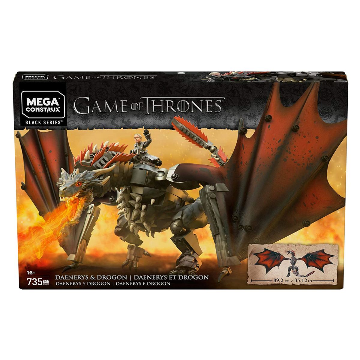 Mattel GKG97 - Mega Construx - Game of Thrones - Bauset, Deanerys & Drogon - Bild 1