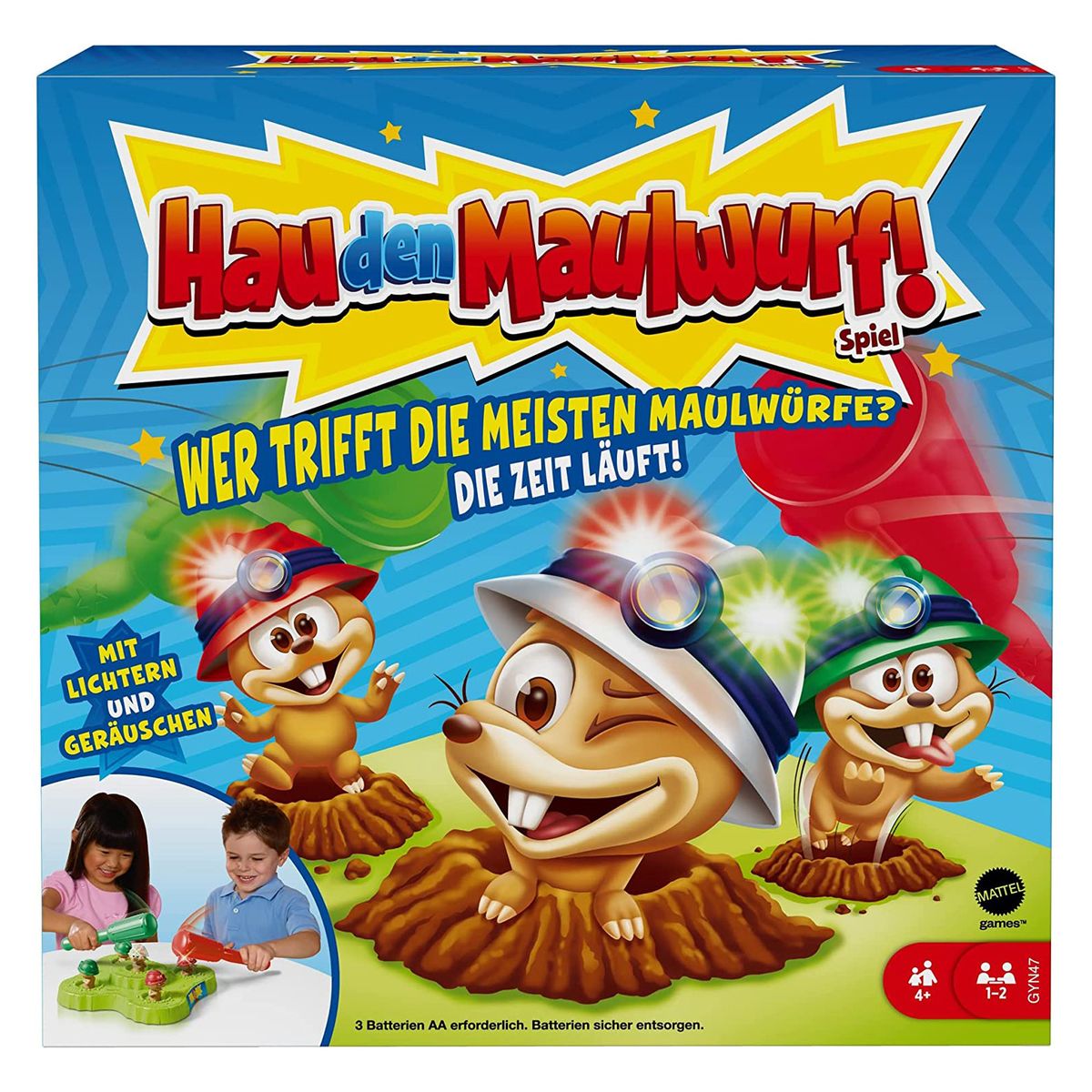 Mattel GYN47 - Mattel Games - Hau den Maulwurf!, Kinderspiel - Bild 1