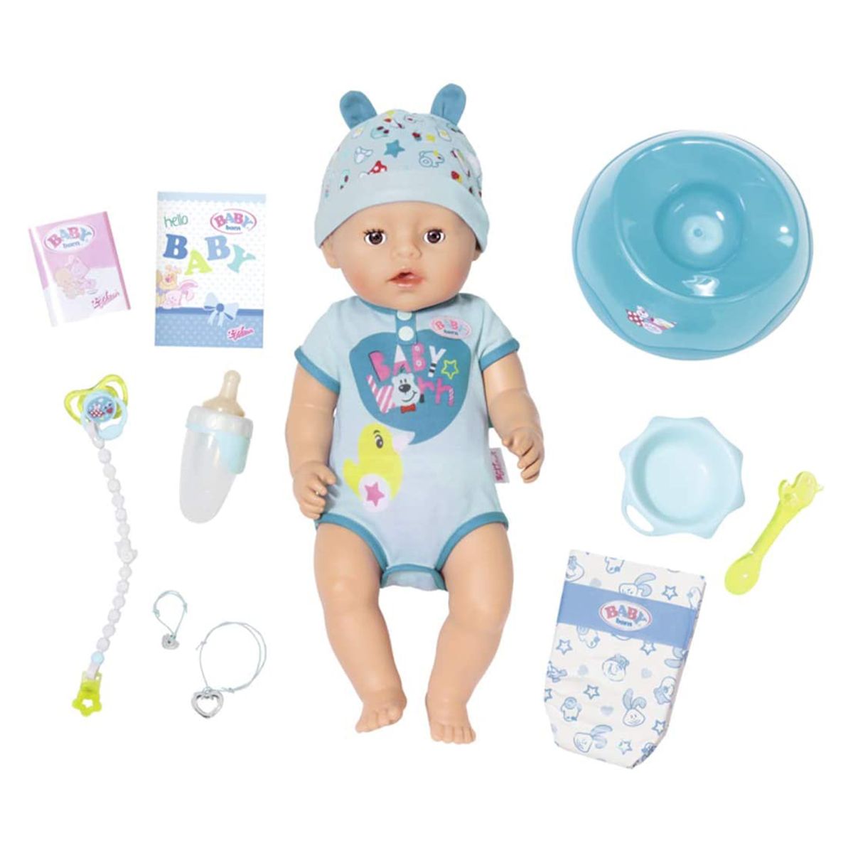 Zapf 826072 - BABY born - Soft Touch - Puppe mit Zubeh&ouml;r, 43 cm, Boy - Bild 1