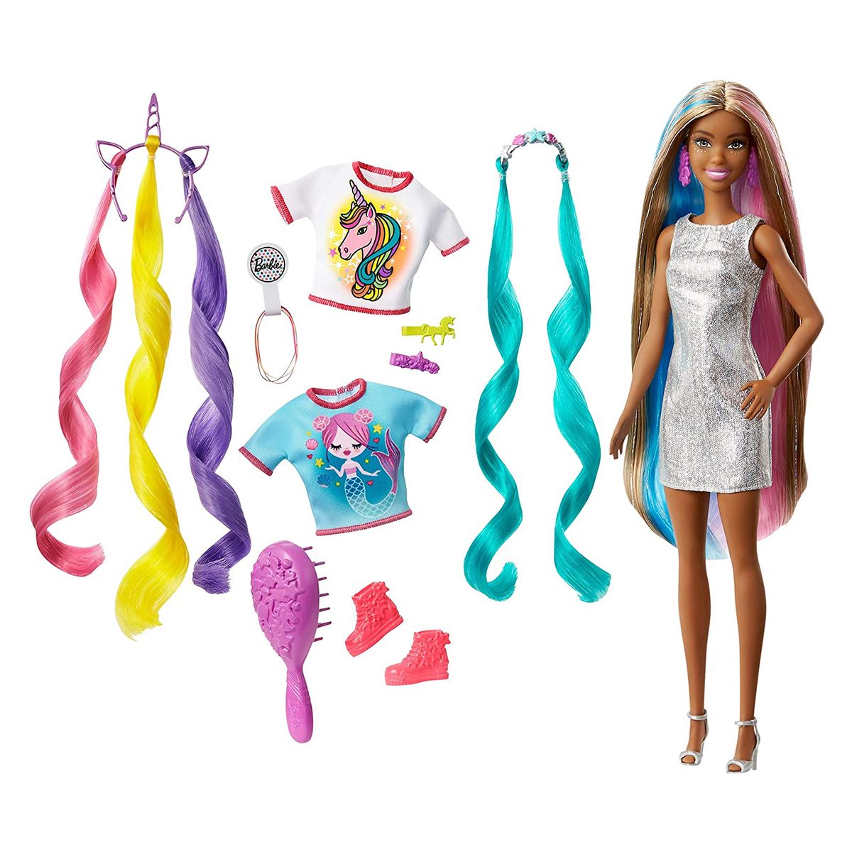 Mattel GHN05 - Barbie - Fantasy Hair - Puppe Meerjungfrau/Einhorn - Bild 1