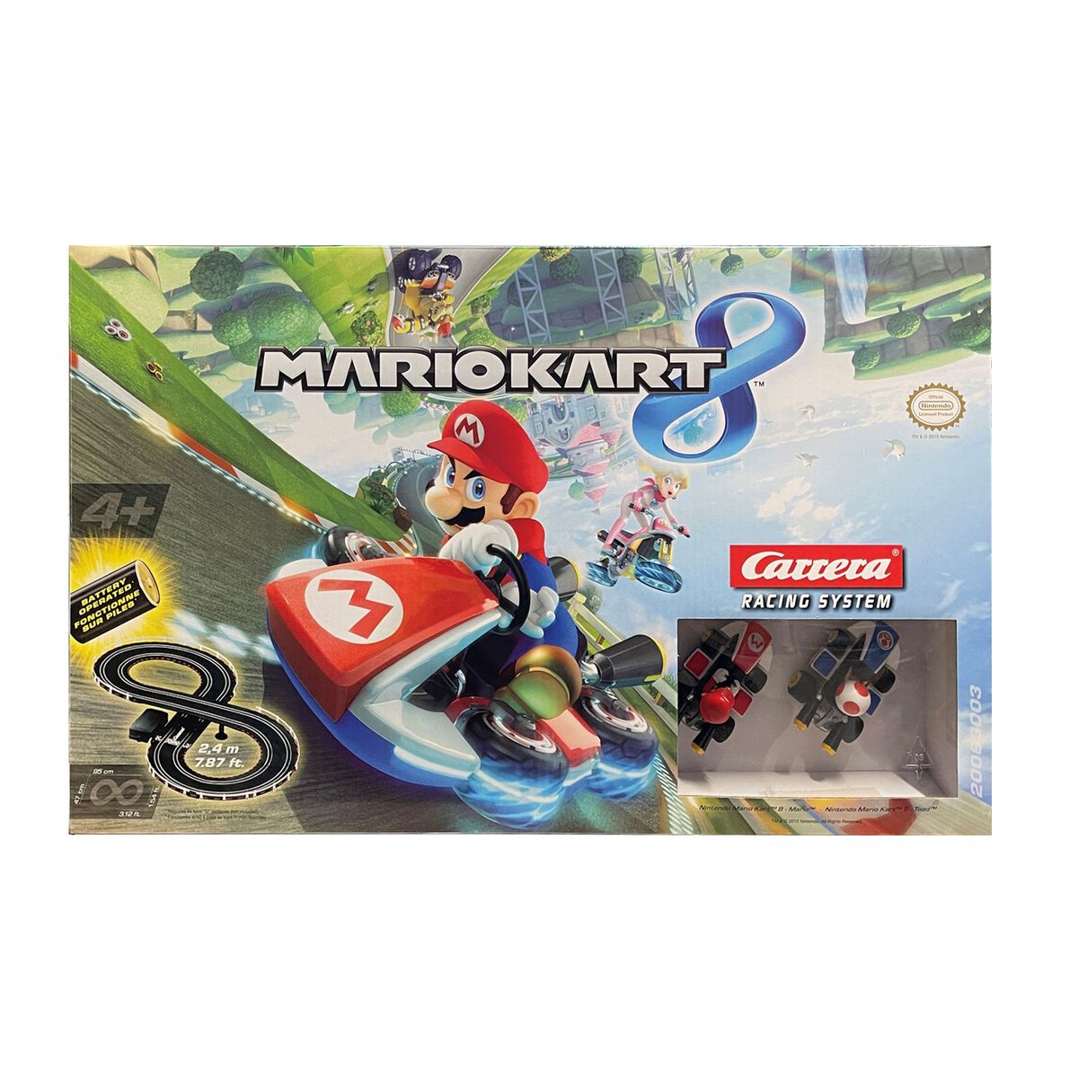 Stadlbauer 20063003 - Carrera - Mariokart - Rennstrecke, 2,4 Meter inkl. 2 Fahrzeugen (Mario & Toad) - Bild 1