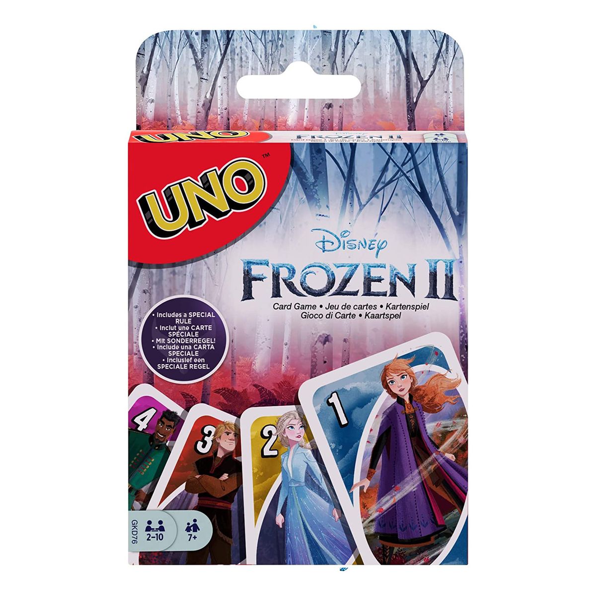 Mattel GKD76 - Uno - Disney - Frozen II - Kartenspiel mit 112 Karten, Die Eisk&ouml;nigin 2 - Bild 1