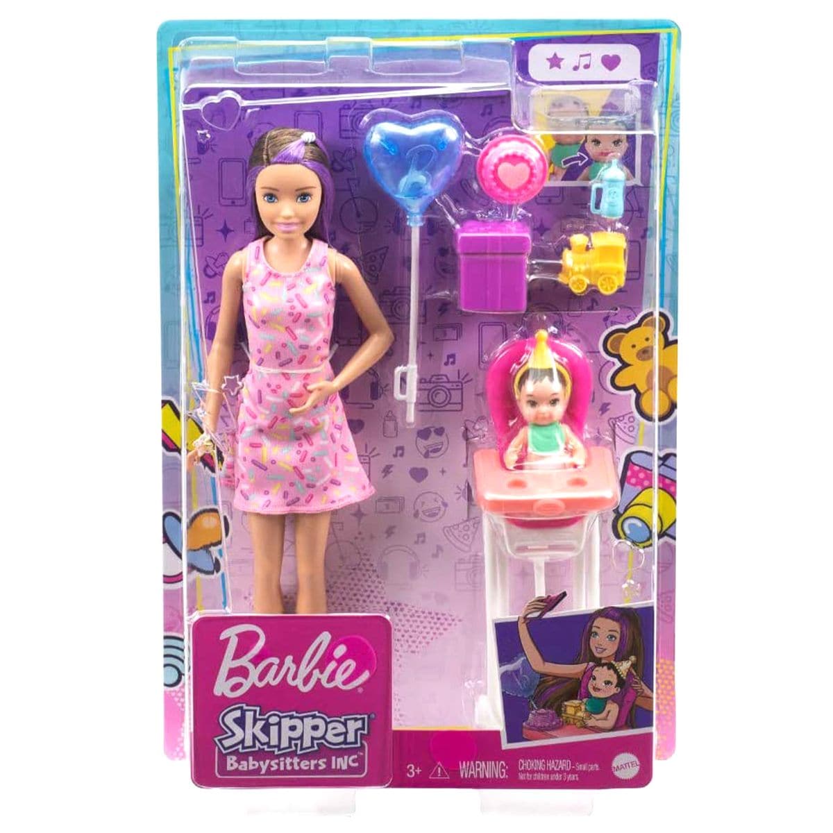 Mattel GRP40 - Barbie - Skipper - Babysitter Puppe, Geburtstagsspielset mit Farbwechsel - Bild 1